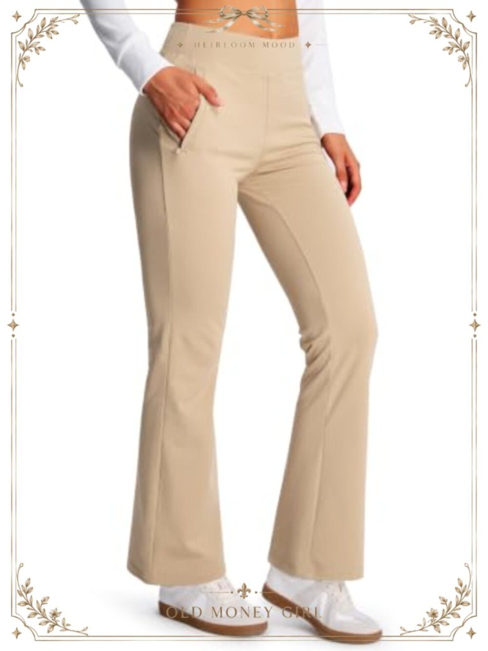 Fleece Lined High Waist Flare Leggings Thermal Yoga Pants